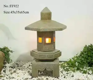 Outdoor Chinese-style Courtyard Decoration Zen Small Tower Palace Lantern For Garden Yard Ornament