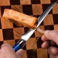 Vente en gros de couteaux Yangjiang de qualité supérieure manche en résine couteau à découper pour viande et poisson couteau à filet en acier damas