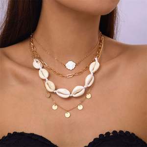 Collier pendentif double couche en coquillage marin pour femme, style hawaïen, idéal pour les vacances à la plage - Product Image 6