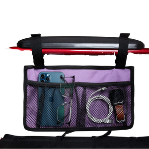 Custom Wheelchair Side Organizer Storage Bag Armrest Pouch with Cup Hold and Reflective Strip Wheelchair Bag - Product Image 1