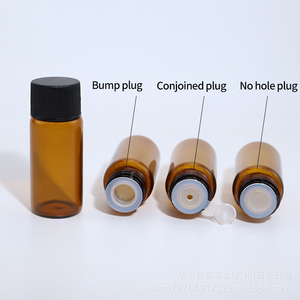 Vente en gros de flacons en verre ambré de 5 ml, 10 ml, 15 ml, 30 ml, 50 ml avec bouchon à brosse pour vernis à ongles, huile essentielle, flacons en verre brun - Product Image 2