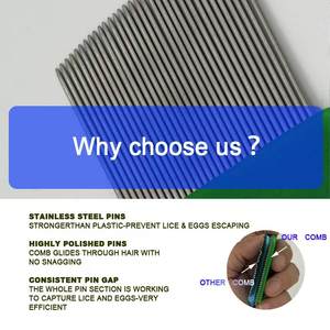 Peigne à <span class=keywords><strong>poux</strong></span> personnalisé en acier inoxydable Peigne à <span class=keywords><strong>poux</strong></span> sans lentes Élimine les <span class=keywords><strong>poux</strong></span> et les lentes Peigne à puces - Product Image 5