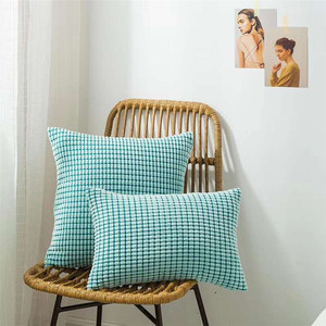 20x20 Inch Decorative <strong>Euro</strong> <strong>Pillow</strong> Covers Corn Striped, Soft Corduroy Cushion Case/Home Decor for Couch - Product Image 3
