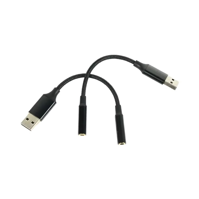 Professional Audio Interface USB External Sound Card Microphone Earphone 3.5MM Jack Aux Audio Sound Card Adapter