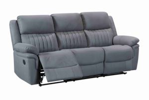 3 + 2 ग्रे कपड़े रिक्लियर सोफा सेट मैनुअल आधुनिक रेक्लियर सोफे आरामदायक गति रेस्टक्लियर - Product Image 2