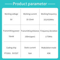 KONST 433 MHz Interrupteurs muraux sans fil de type 86 Compatibilité universelle Récepteurs de lampes multi-paires Télécommandes sans récepteur