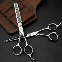 Ciseaux de coupe de cheveux en acier VG10 de 6.0 pouces Tondeuses Barber Droitier Cisaillement 32 V-Kit de ciseaux amincissants