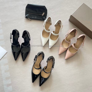 Zapatos de Novia de Lujo para Mujer, Tendencia 2026, Zapatos de Tacón Alto Blancos para Boda, Suela Roja, Tacones Finos de 9 cm, Parte Superior de Charol, Verano Otoño - Product Image 4