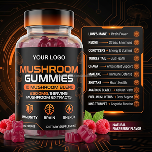 थोक ओम निजी लेबल मशरूम की गामी फोकस मेमोरी फोकस पुरुषों और महिलाओं के लिए प्रतिरक्षा समर्थन मस्तिष्क बूस्टर विटामिन - Product Image 1