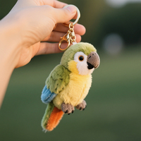 Vente directe d'usine, porte-clés en peluche perroquet, best-seller, porte-clés en peluche animal, porte-clés en peluche miniature personnalisé