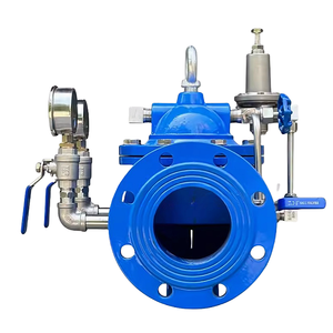 Полный комплект, синий красный, PN10, PN16, фланцевый клапан давления 2 "-6", редукционный клапан из ковкого чугуна - Product Image 3