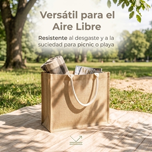 Bolsa de Yute Resistente para Actividades al Aire Libre, Diseño Práctico para Picnic y Paseos en la Playa, Personalizable con Marca - Product Image 5