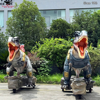 Dinosaure animatronique grandeur nature à télécommander pour enfants, idéal pour parcs d'aventure, centres commerciaux, intérieur et extérieur