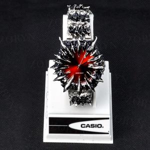 Montre pour homme de style gothique, personnalisée de luxe, avec mouvement à quartz, en acier inoxydable, cristal saphir, sertie de moissanite numérique CZ, inspirée de la mode Y2K - Product Image 4