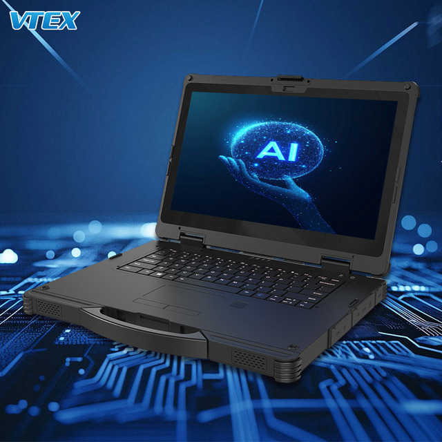 14.1-Inch Dual Battery Ultra Rugged Fully Waterproof Laptop with 4G/5G/LTE TPM2.0 Heavy Duty Notebook PC New Wi-Fi Compatible