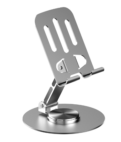Mobile Phone Holder Metal Foldable 360 Degree Rotatable Universal Desktop Support Stand for Tablets Adjustable Angle Custom Logo