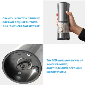Ensemble moulin à sel et poivre électrique en plastique rechargeable par USB, grande capacité, réglable, avec moulin à sel et moulin à maïs en céramique – Vente chaude - Product Image 2