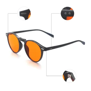 2024 nuevo diseño última moda marco óptico China fábrica directa mujeres hombres Anti azul luz naranja lente TR90 marcos gafas