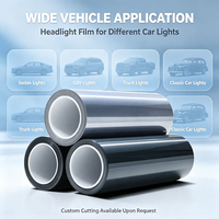 Film de protection pour phares de voiture TPH Dark Smoke, auto-réparateur, anti-rayures, anti-UV, anti-jaunissement