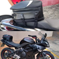Bolsa de sillín de viaje impermeable con forro duro para Kawasaki KLR650 KLR 650 1987-2022 bolsa de lona trasera equipaje de motocicleta y alforjas
