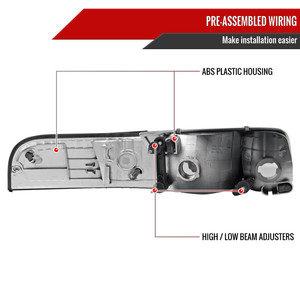 1998-2011 Ford vương miện Victoria lắp ráp thay thế đèn pha với góc đỗ xe đèn báo rẽ 50 Watt đèn xe - Product Image 3