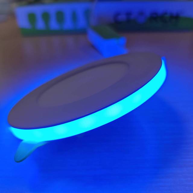For CTORCH  Indoor LED Panel Light Double Color Blue+White Round Ceiling LED Panel for Hotel and Office ROHS EMC Certified