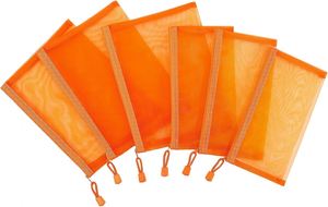 Reusable Nylon Mesh Zipper Pouch Visible Design for Easy Access Plastic Zip <b>File</b> <b>Folders</b> Travel Storage Makeup Storage Bag - Product Image 2