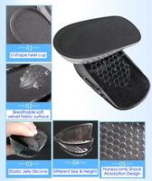 Semelles rehausseuses en gel pour talon, inserts pour inégalité de longueur des jambes, amortisseurs de chocs, rehausseurs de chaussures, soulagement de la douleur au talon