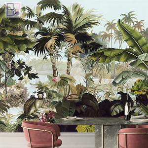 Tranh dán tường đầu giường hiện đại không ghép nối, in kỹ thuật số tự nhiên, chất liệu vải không dệt, in sinh thái, tranh tường nghệ thuật <span class=keywords><strong>3D</strong></span>, giấy dán tường vải - Product Image 5