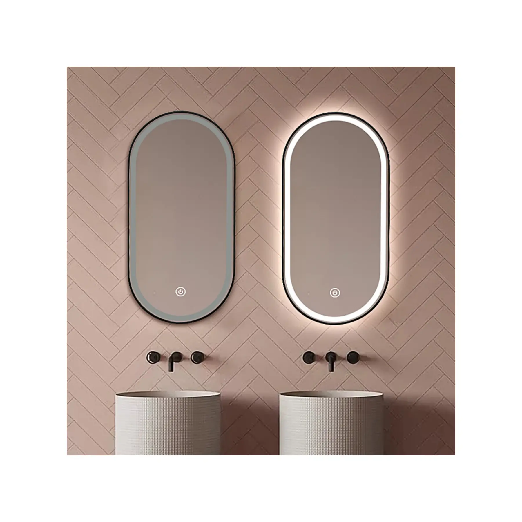 High Quality Explosion-proof Wall Mounted Decorative LED vanity Led Smart mirror hollywood style makeup mirror with led light