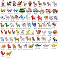 Ballons en aluminium en gros, animaux marcheurs mignons avec roues, éléphant, chaton, ballons animaux de dessin animé pour anniversaire et divertissement en extérieur