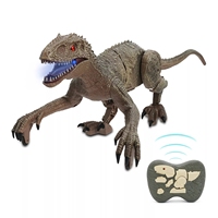Robot de juguete de dinosaurio con luz y sonido de 2,4G, juguete eléctrico de plástico para caminar, Control remoto, Dinosaurios