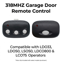 Télécommande de porte de garage 318 MHz LDO33 LDO50 LSO50 LDCO800 LCO75 3 boutons 1 bouton, remplacement de l'ouvre-porte, clé de rechange