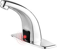Robinet de lavabo à induction infrarouge automatique sans contact, en laiton chromé poli, à trou unique, en promotion
