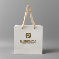 Sac en papier de luxe personnalisé avec logo, ruban et poignée, emballage cadeau pour cosmétiques et maquillage, impression à chaud