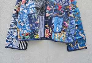 Veste matelassée 100 % coton faite main 2026, motif floral, style bohème décontracté pour femme, manteau d'hiver doux - Product Image 2