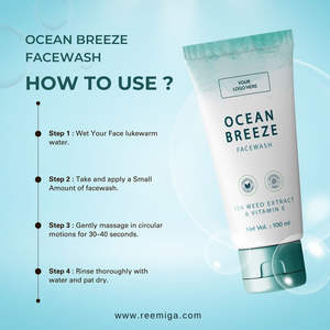 Nuevo Gel Limpiador Facial OCEAN BREEZE ASTRINGENTE para TODO TIPO DE PIEL Blanqueador Limpieza Profunda Control de Grasa para Fragancia Barniz Mate - Product Image 5