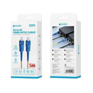 Cable de Fibra Óptica Unico SC a SC de 5m, Transmisión de Datos de Alta Velocidad - Product Image 1