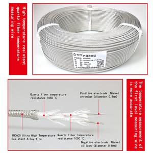 Ligne de thermomètre de type K Thermocouple résistant aux hautes températures capteur de température d'isolation de température de four en Fiber de céramique - Product Image 4