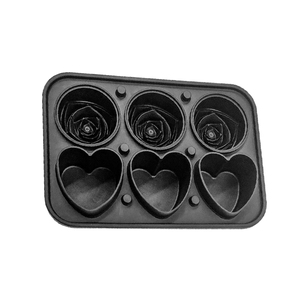 Máquina de bolas de cubitos de hielo de silicona sin BPA de grado alimenticio, forma de corazón de rosa, romántica para bebidas de whisky, bandeja de liberación de fácil uso DIY - Product Image 4