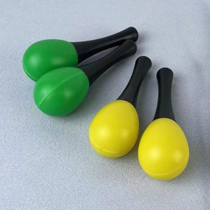Mini martillo de arena de plástico, instrumento de percusión para educación temprana, juguete de agarre colorido, instrumento musical interactivo, sonajero de arena con forma de huevo - Product Image 4