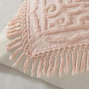 DB Tufted Cotton Chenille Medallion Fringe Coverlet Mini <b>Set</b> <b>Bedspreads</b> & Coverlets - Product Image 5