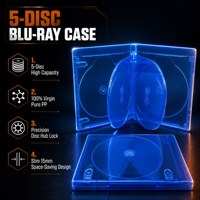Kotak Kemasan Blu-ray Ramah Lingkungan Bentuk Persegi Panjang Kapasitas 5, Bahan Polipropilena, untuk Penyimpanan Media Episode Drama