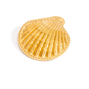 Broche de Concha Estilo Europeo Americano, Chapado en Oro de 18k, Moda Femenina, Elegante, para Uso Diario - Product Image 5