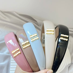 Diadema de Diseño Simple con Letras, Estilo Coreano Versátil, Color Caramelo Sólido, Diadema Ancha de Corona Alta, Nuevo Estilo, Diadema para el Cabello para Exteriores - Product Image 1