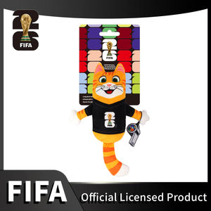 Jouet pour animaux <span class=keywords><strong>de</strong></span> compagnie officiel <span class=keywords><strong>de</strong></span> la Coupe du monde FIFA, jouet en peluche douce et longue, design <span class=keywords><strong>de</strong></span> ballon <span class=keywords><strong>de</strong></span> football, jouet à la catnip pour chat, jouet à mâcher pour chat, pour frapper et câliner - Product Image 1