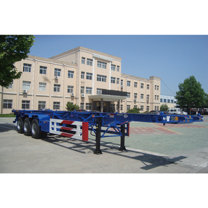 Semi-remorque squelette porte-conteneurs 3 essieux 40 pieds, galvanisée à chaud, traitement antirouille, pour transport routier toutes saisons - Product Image 1