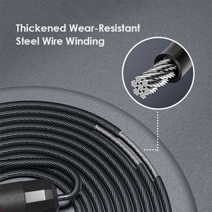 Zhoya Trung Quốc Dây Thép Bọt Trọng Nhảy Dây 2.8M Chiều Dài Tốc Độ Nhảy Dây Cho Nhà Tập Thể Dục - Product Image 3