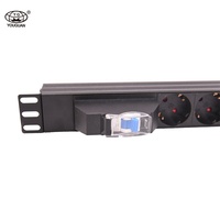 Unités de distribution d'énergie (PDU) 19 "1U 16A 7 voies Prises de type Schuko 1P Disjoncteur PDU Prises