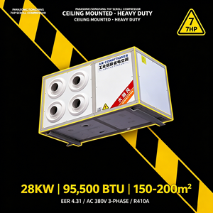 <span class=keywords><strong>Aire</strong></span> <span class=keywords><strong>Acondicionado</strong></span> Industrial Split de Techo 28KW con Cortina de Agua, Ahorro de Energía, 380V <span class=keywords><strong>R410A</strong></span> para 150-200 m² ㎡   Almacén de Fábrica - Product Image 1